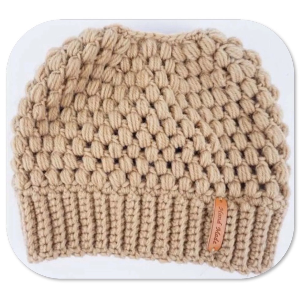 Ponytail Stretch Knit Beanie-4 colors! - Picture 4 of 6
